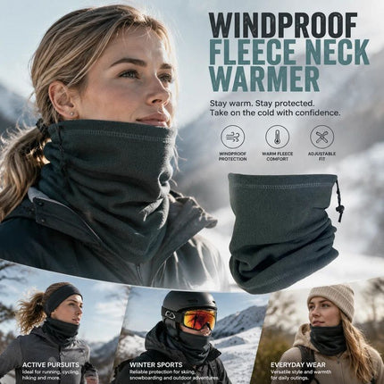 Practical Outdoor Winter Present Polar Fleece Drawstring Neck Tube