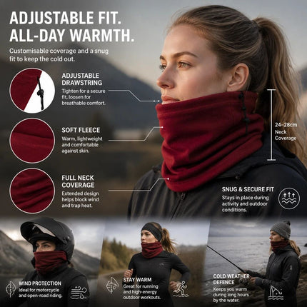 Lovely Outdoor Sport Surprise Soft Fleece Drawstring Neck Warmer