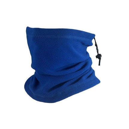 Versatile Winter Outdoor Present Polar Fleece Drawstring Neck Tube, Royal Blue, Multi-Sport Use