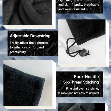 Versatile Winter Outdoor Present Polar Fleece Drawstring Neck Tube, Royal Blue, Multi-Sport Use