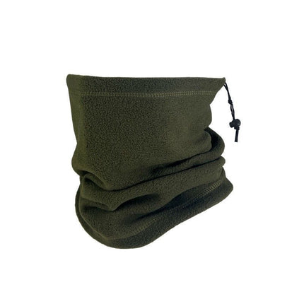 Value Ski Trip Pack Fleece Drawstring Neck Gaiters 2 Pcs, Army Green
