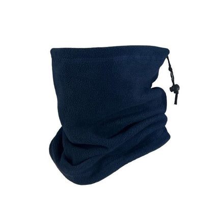 Cosy Winter Sport Bundle Fleece Drawstring Neck Gaiters 2 Pcs, Navy