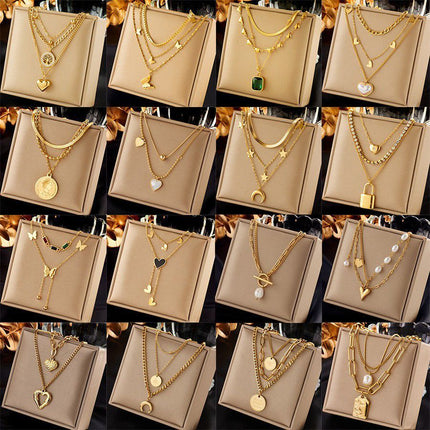 Soft Vintage Dual Stack Necklace