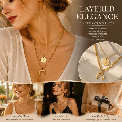 Sweet Vintage Double Layer Stack Necklace
