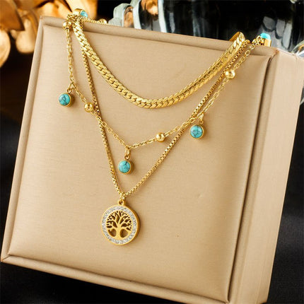 Glam Vintage Double Tier Layer Necklace