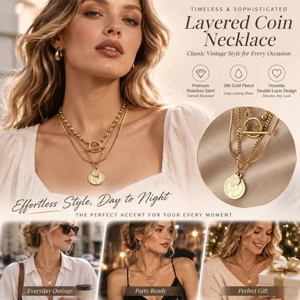 Petite Vintage Two-Tier Stack Necklace (Scenario Neckwear)