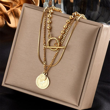 Petite Vintage Two-Tier Stack Necklace (Scenario Neckwear)