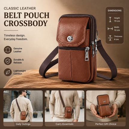 Timeless Leather Belt Mount Phone Holder