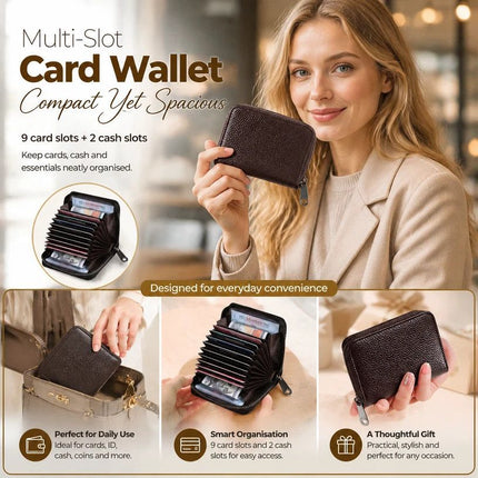 Handy Slim Litchi Grain Card Holder