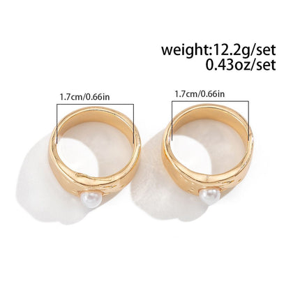 Chic Mini Sculptural Floral Open Ring Pack, Plain Metal Textured Flower Stacking Jewellery, Light Gold, 3 Pack