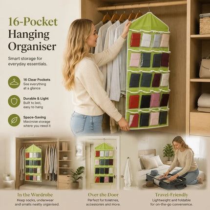 Clear Visible Hanging Storage Organiser