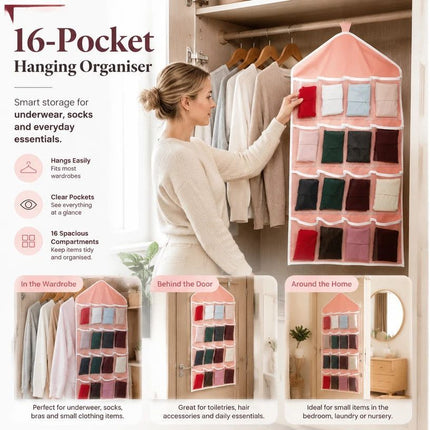Transparent Hanging Wardrobe Organiser