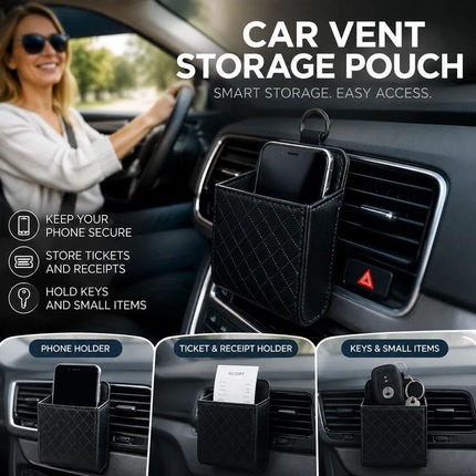 Soft Sheepskin Car Air Vent Storage Bag