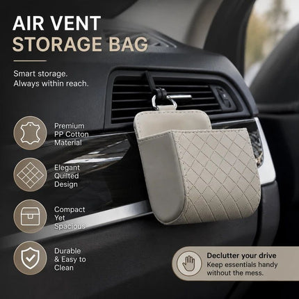 Premium Faux Sheepskin Car Vent Caddy