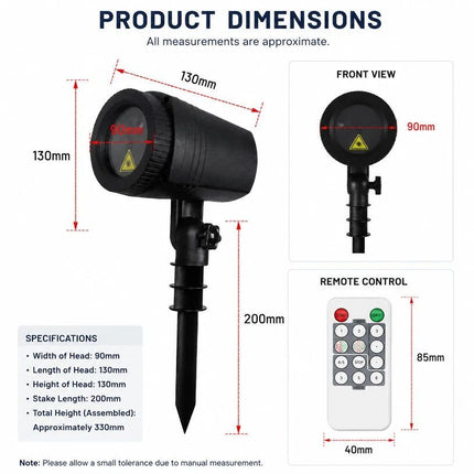 Outdoor Waterproof Red Green Laser Projector Light
