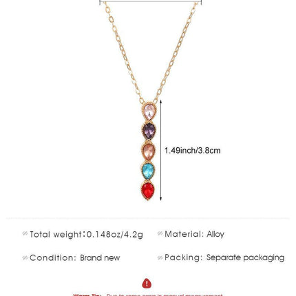 Oval Time Gem Glass Alloy Pendant Necklace, KC Gold Tone