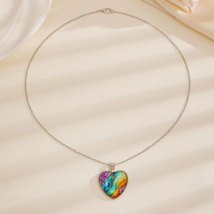 Classic Oval Time Gem Alloy Pendant Jewelry, Silver Tone, Romantic Holiday Gift For Wedding Banquet