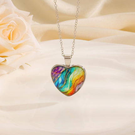 Classic Oval Time Gem Alloy Pendant Jewelry, Silver Tone, Romantic Holiday Gift For Wedding Banquet