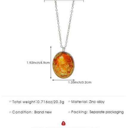 Fashion Oval Glass Time Gem Alloy Neck Chain, Silver Tone Finish, Chic Accessory For Travel & Party Gifting