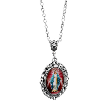 Stylish Oval Glass Time Gem Alloy Pendant Jewelry, Antique Silver Tone, Sweet Surprise Gift For Weekend Outing