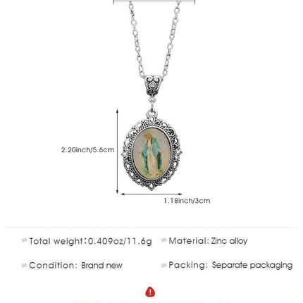 Trendy Oval Time Gem Glass Alloy Neck Chain, Antique Silver Plating, Versatile Decor Gift For Holiday Dinner Party