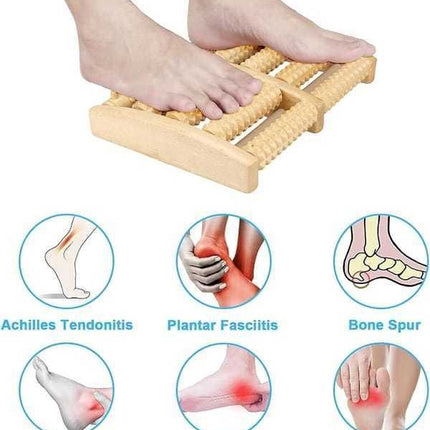 Rolling Foot Pressure Point Massager, Large Six-Row Structure, Boost Foot Blood Circulation, Wonderful Wellness Present