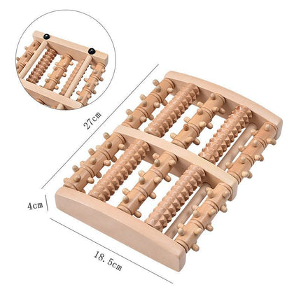 Five-Row Triple Gear Foot Roller Massager, Multi-Point Sole Stimulation, Ideal Leisure Gift For Indoor Use