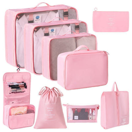 Travel Clothes Storage Organizer Set with Hanging Toiletry Bag