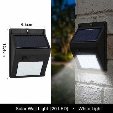 Solar Triangular Wall Light, Single Side 20 LED