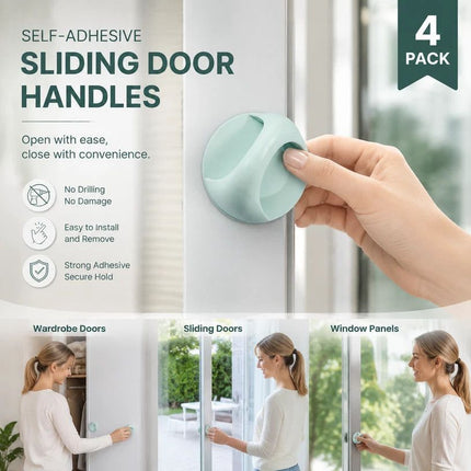 Drill-Free Self Adhesive Sliding Door Handle