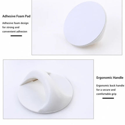 No Drill Sticky Wardrobe Handle, Punch-Free Pull For Drawer, Window & Sliding Door, White, 4 Pcs, Versatile Home Organizer Gift