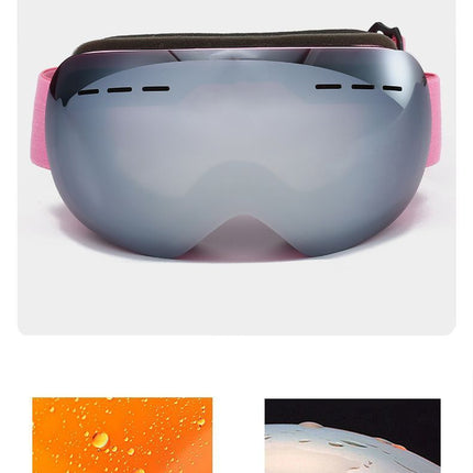 Winter Snow Sports Spherical Goggles, Anti-Fog Anti UV Ski Eyewear