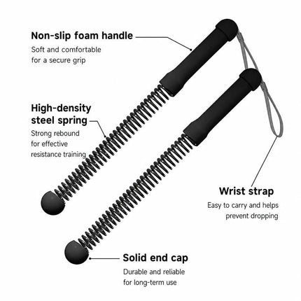 Wireless Spring Battle Rope, 3.42 Lbs a Pair
