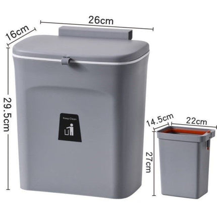 Hanging Kitchen Trash Bin with Removable Inner Bucket