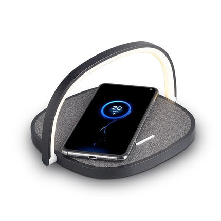 Mini Bedside Desk Lamp, 10W Wireless Charging Phone Stand