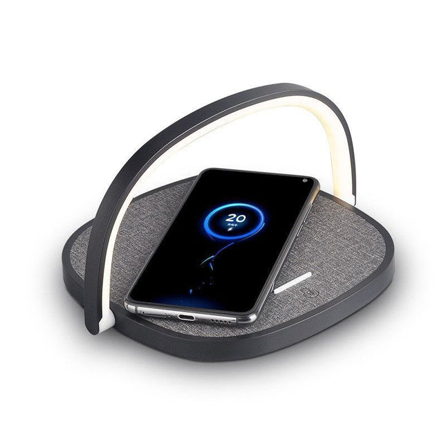 Mini Bedside Desk Lamp, 10W Wireless Charging Phone Stand