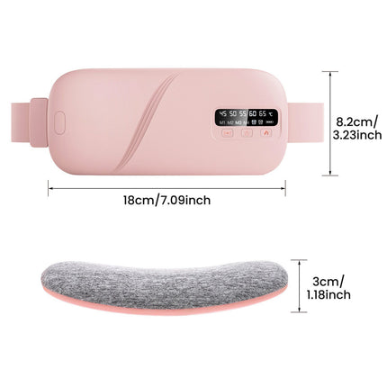 USB Rechargeable Heating Menstrual Warm Belt, Heat & Vibration Massage Warm Waist Belt, White, Portable Abdomen Heating Support Belt, Thoughtful Household Wellness Gift