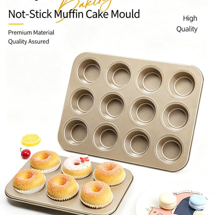 Non-Stick Muffin Baking Tray, Household Oven Cake & Bread Mould
