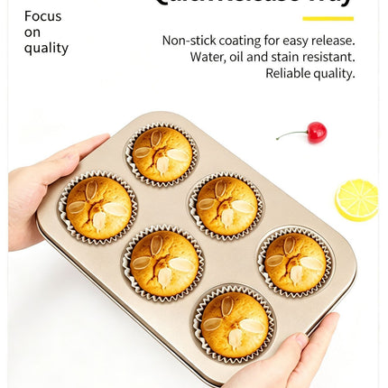Non-Stick Muffin Baking Tray, Household Oven Cake Bread Baking Mould