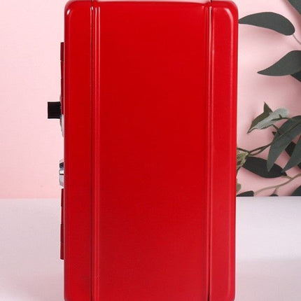 Lockable Metal Money Saving Safe Box, Household Coin Storage Piggy Bank For Cash, White, Neat Minimalist Home Security Storage Case