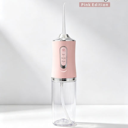 Sleek Electroplated Electric Water Flosser, Portable Home Oral Irrigator, A8 Black Electroplated Model With 4 Nozzles, Durable Travel Teeth Washing Machine