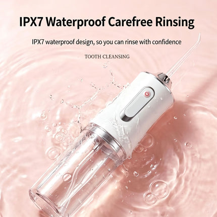 Lightweight Electroplated Electric Water Flosser, Home & Travel Oral Cleaner, A10 Pink Electroplated Model With 4 Nozzles, Gentle On Gums