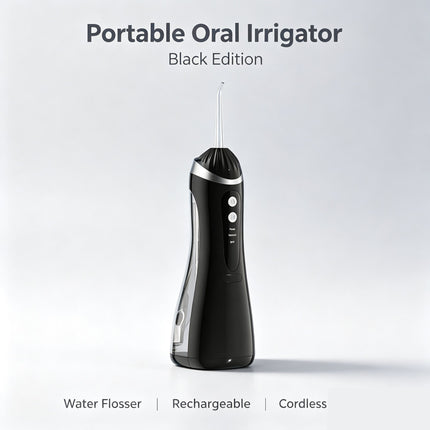 Portable Cordless Electric Water Flosser, A16 Black Oral Irrigator, Effective Deep Clean For Gaps Between Teeth, Daily Household Dental Equipment