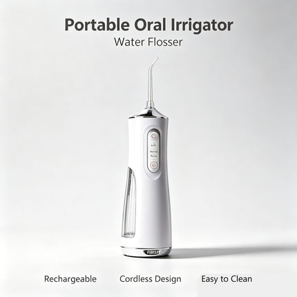 Travel Friendly Cordless Water Flosser, A16 White Oral Irrigator