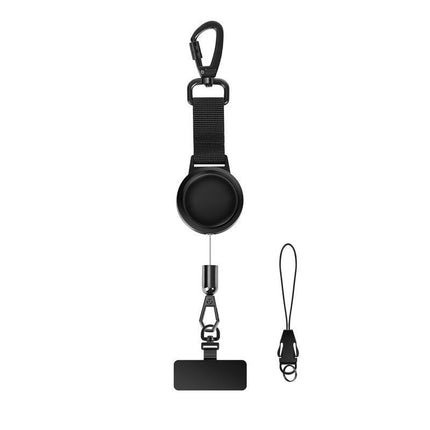 Square Tail Retractable Lanyard, Elastic Pull Key Holder
