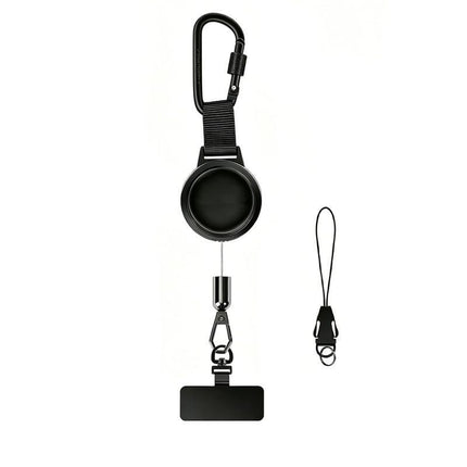 D Ring Mobile Phone Lanyard with Stainless Steel Sheet