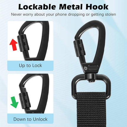 D Ring Mobile Phone Lanyard with Stainless Steel Sheet