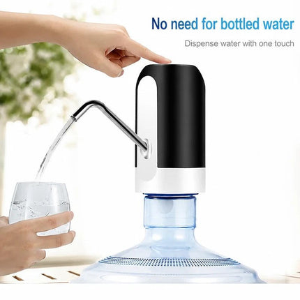 Electric Water Bottle Pump Dispenser For Water Jugs, Rechargeable Automatic Water Extraction Machine, Smart Household Water Suction Device For Purified Water Barrels, Black, Sturdy Home Drinking Equipment