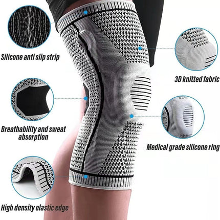 Silicone Anti-Slip Sports Knee Sleeve