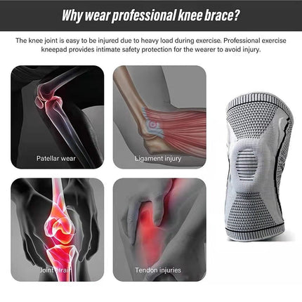 Silicone Anti-Slip Sports Knee Sleeve